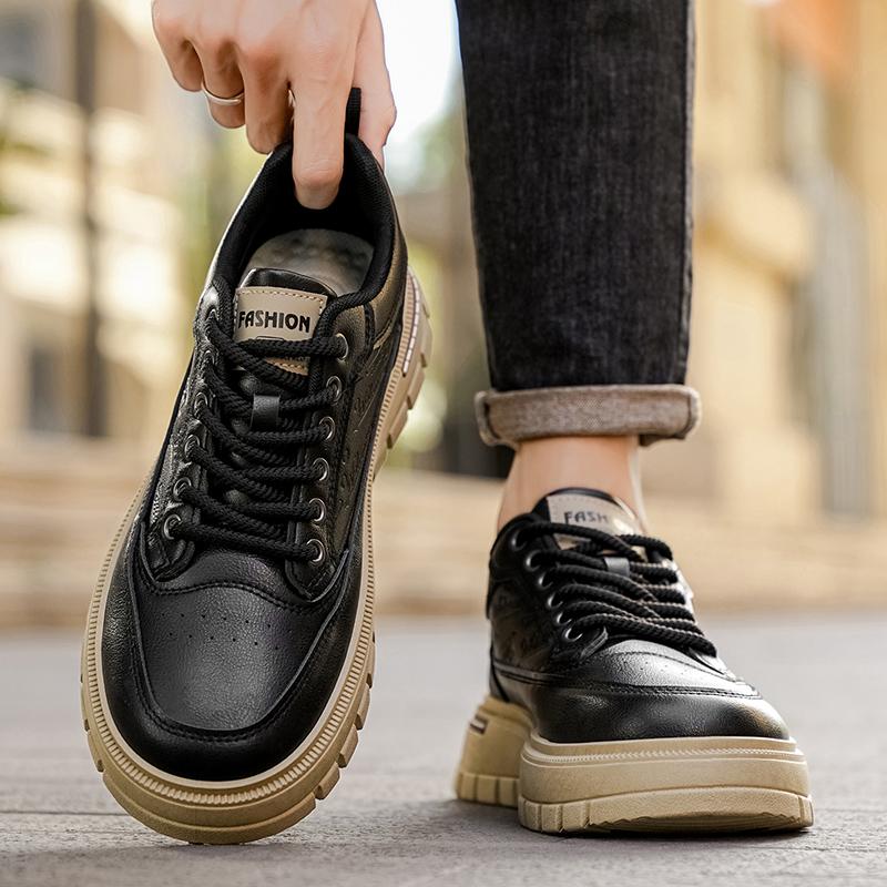 New Men's Classic Fashion Low Top Thick Sole Skateboarding Shoes Comfortable Soft Sole Basketball  Sneakers