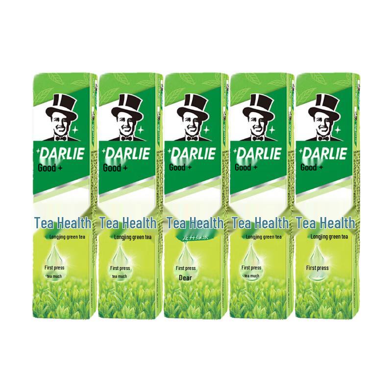 Hawley Darlie Tea Tree Care Longjing Green Tea Toothpaste 5-Pack with Vinda Tissues