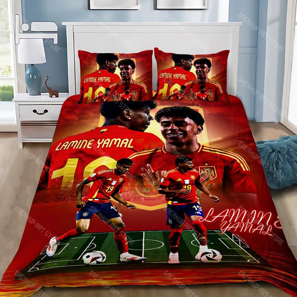 Football Stars Duvet Cover Pillowcase Bedding Set Adult Boy Girl Bedroom Decoration Children Gift Single Double Large Size