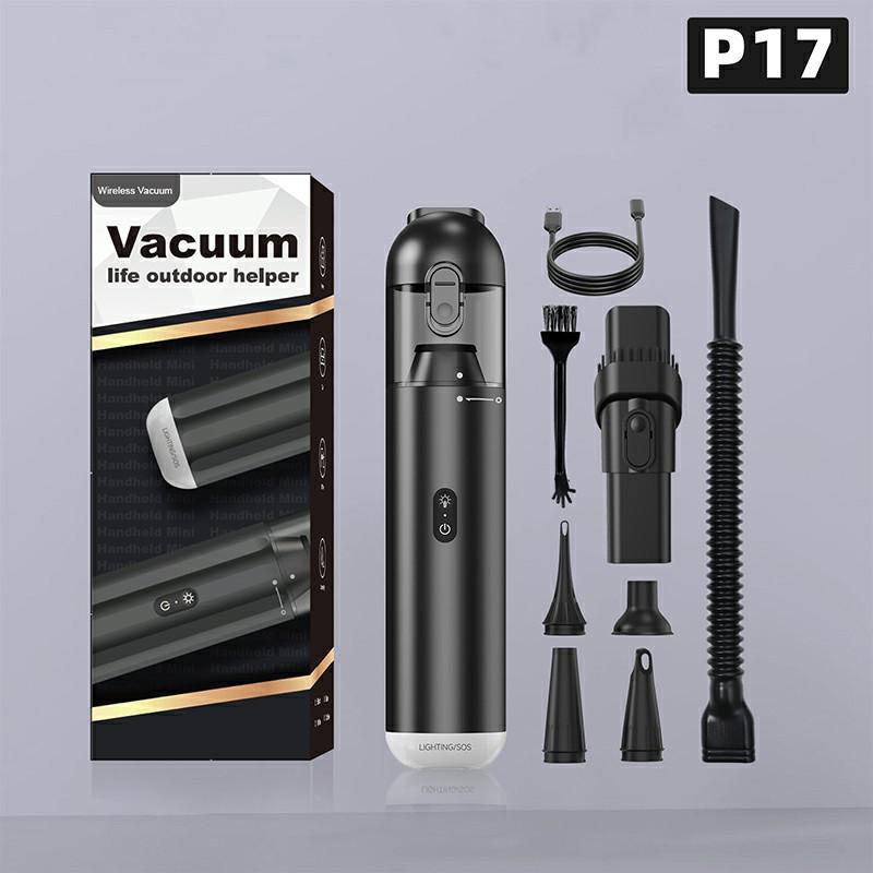 P13 Multifunctional Car Vacuum Cleaner with 10000Pa Suction, Outdoor Lighting, Air Blowing, and Inflation.