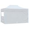 vidaXL Pro Party Tent Foldable with 4 Side Walls 280x410x315 Cm Steel White