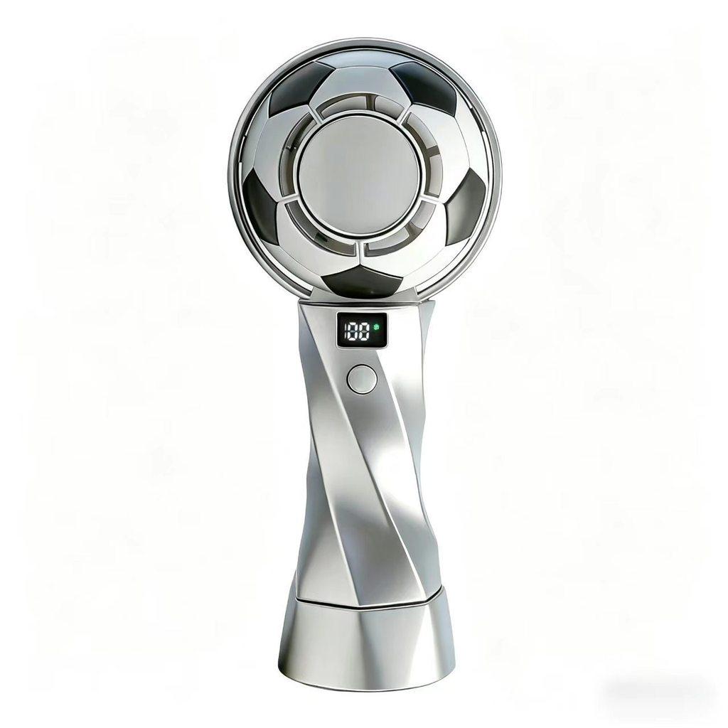 

Football Shape Handheld Portable Fan With Cooling Turbine For Outdoor Activities And Gift Use срібний