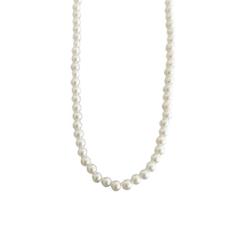 Pearl Necklace French Style Elegant High-End Collarbone Necklace Versatile Simple Choker Accessory