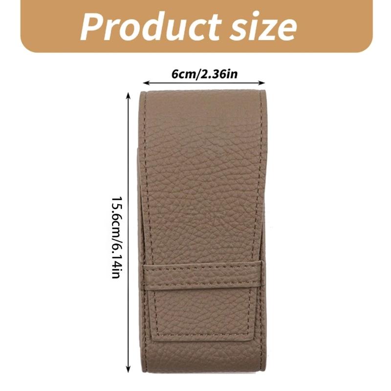 PU Leather Watch Pouch for Travel Soft Lined Single Watch Storage Case Wristwatch Organizer for Daily Use and Trips