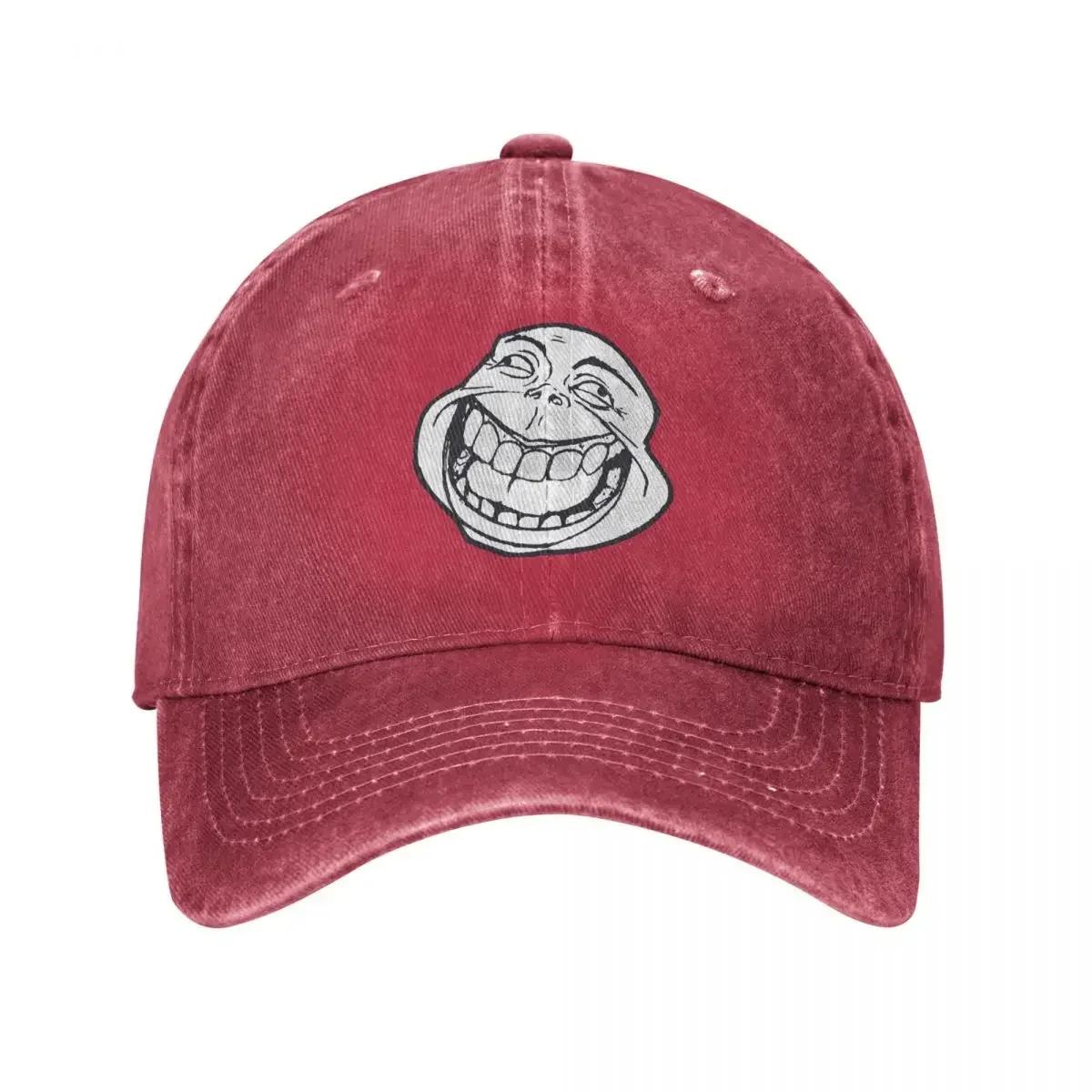 

Internet Meme Trollface Design Baseball Cap Unisex Adult Sun Visors Hip Hop Dad Hats Summer Casual Hiking Fishing Snapback Cap One Size