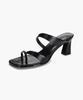 Recur Ecur Asymmetrical Detail Sandal Heels Black 1280