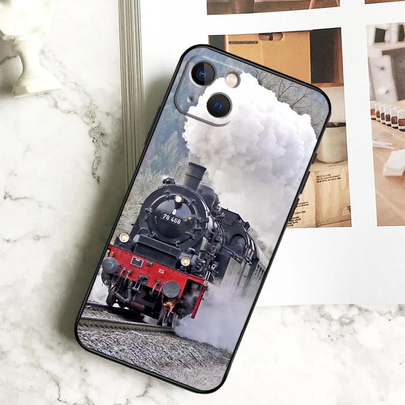Train Steam Engine Phone Case For iPhone 17 16 15 14 13 11 12 Pro Max Plus 12 13 Mini 16e 17 Air Cover Coque