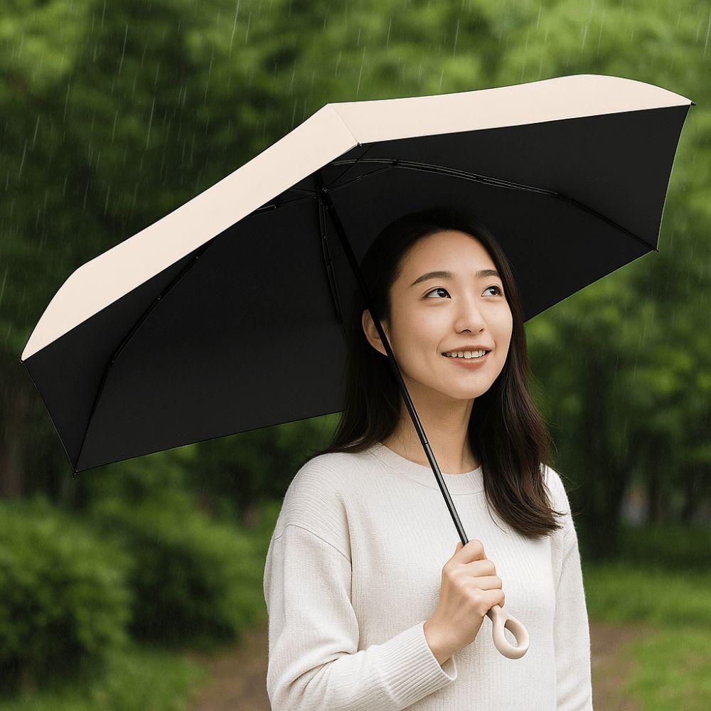 Lightweight Portable Rain Umbrella Anti UV Sun Shade Pocket Parasol Five-Folding Parasol  Travel