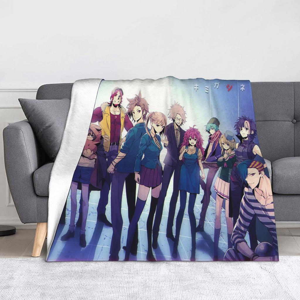 Shin Tsukimi Sou Hiyori Yaoi Blankets Autumn/Winter Your Turn To Die Game Multi-function Warm Throw Blanket for Sofa Thin Quilt