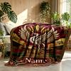 Custom Name Personalized LFC Print Blanket, Home Decor, Bedroom, Sofa, Camping, Couch, Gifts for Birthday Christmas