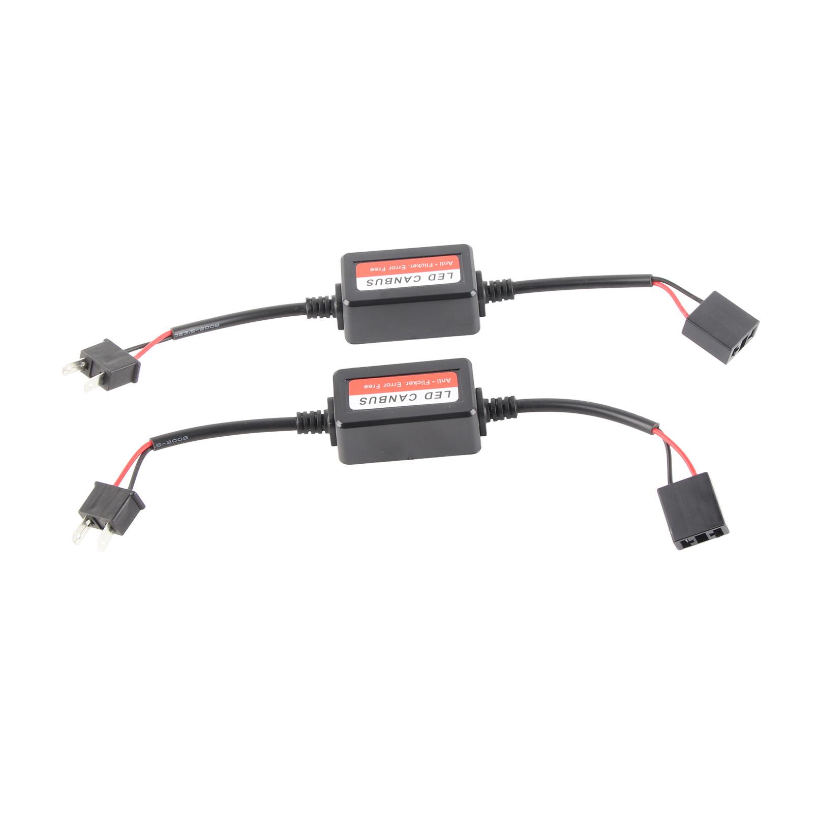 

2PCS Car LED Headlight Decoder Radio Audio Anti Interference Error Canceler Filter for H7 чёрный