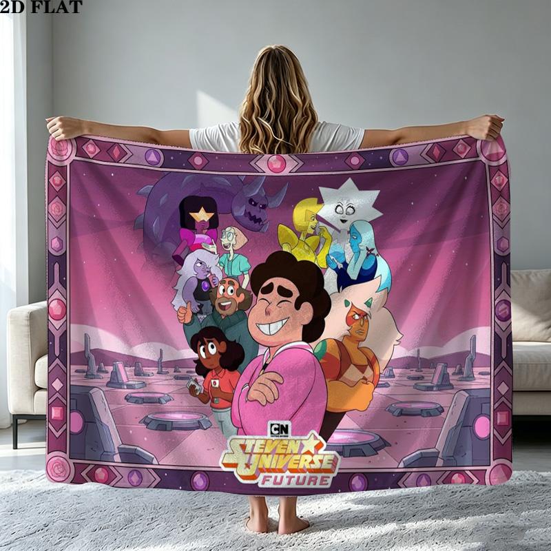 Coperta di Flanella con Stampa di Steven Universo Alta Qualità Calda Confortevole Coperta per Tutte le Stagioni Perfetta per Regali Arredamento per la Casa