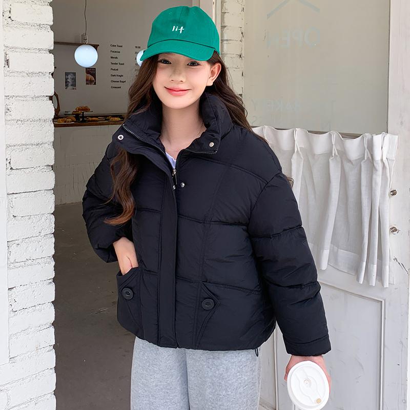 

Женская осенне-зимняя однотонная утолщенная верхняя одежда с хлопковой подкладкой, теплая куртка с капюшоном, пальто XXL чёрный