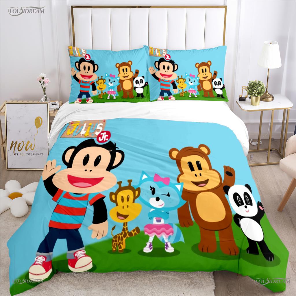 Süße P-Paul F-Frank Cartoon Anime Bettbezug Lustiges Kawaii Bettwäsche-Set Weiche Deckenhülle Und Kissenbezüge Einzel-/Doppel-/Queen-/King-Size
