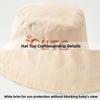 Cappello da Pescatore per Bambini Double Sided Lettera Carina Cappellino Panama per Bambini Nuovo Cappello da Pescatore per Bambini e Bambine