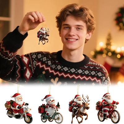 2D Platte Acryl Kerstversieringen Huisdecoratie