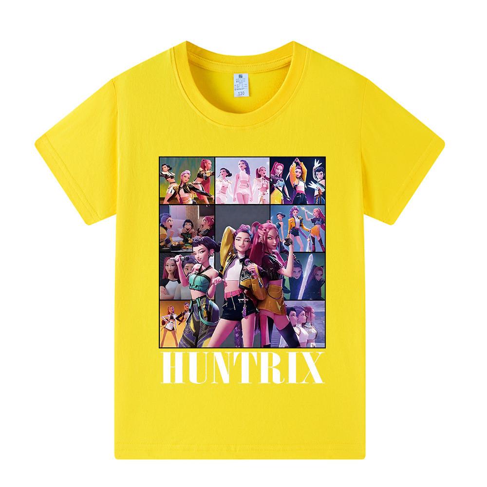 A1223 Kids Boys Girls Kpop Rumi Zoey Mira Print Short Sleeves T-shirt