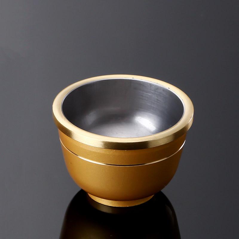 Guan Gong Copper Rust-Proof Wine Cup: Indoor High-Footed Tea and Water Offering Cup for Worship