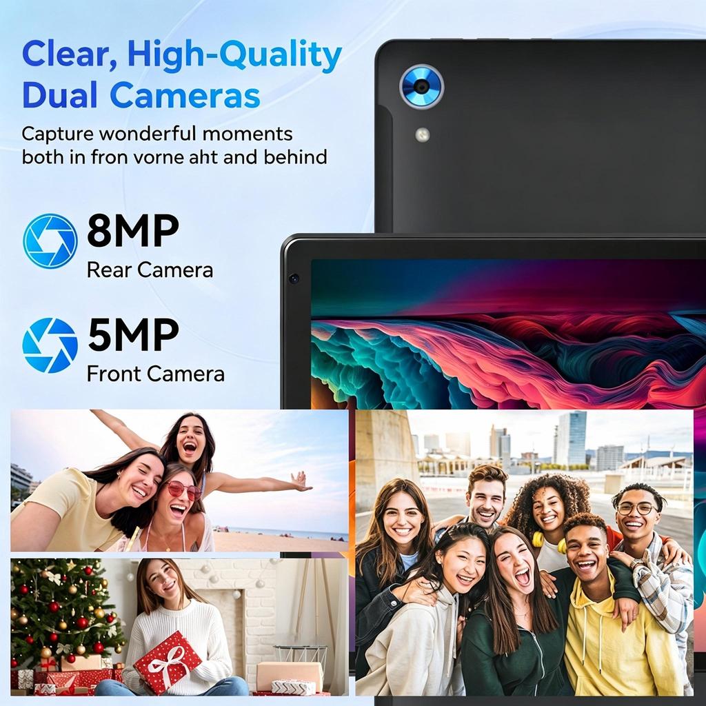 Tablet Android 16, 30 GB + 128 GB, osmijádrový, 10,1 palce, procesor A537, rozšiřitelné úložiště 1 TB