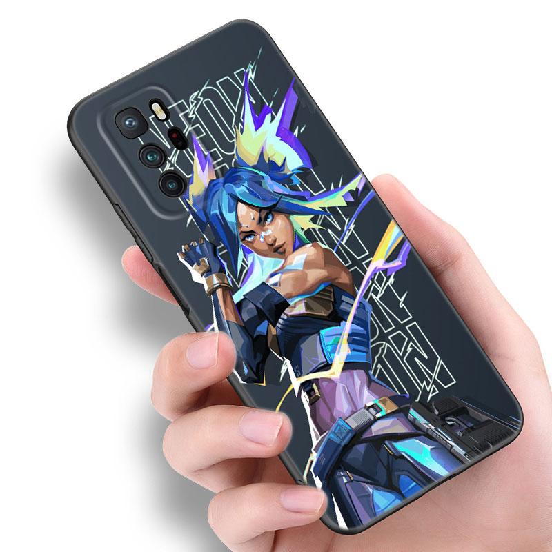 The Valorant Game Black Silicone Phone Case For Xiaomi POCO X3 X4 NFC F5 M3 M4 M6 X5 X6 Pro F3 F4 GT 5G C55 C65 M5