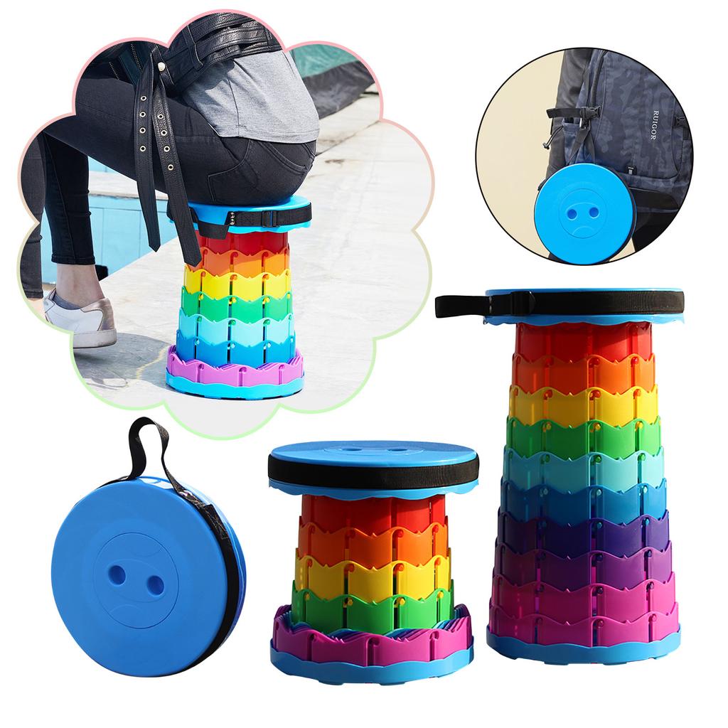 Portable Telescoping Stool Retractable Lightweight Camping Stools