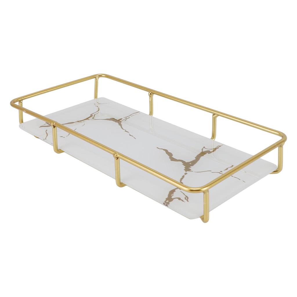 Bathroom Vanity Tray Modern Stylish Anti Slip Kitchen Sink Countertop Storage Organizer S White
