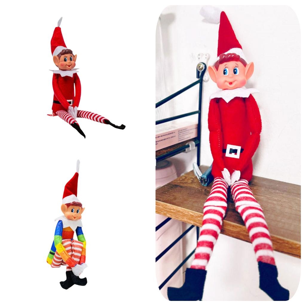 Christmas Elf Doll Plush Toy Ornaments Home Decorations Gift Xmas Presents