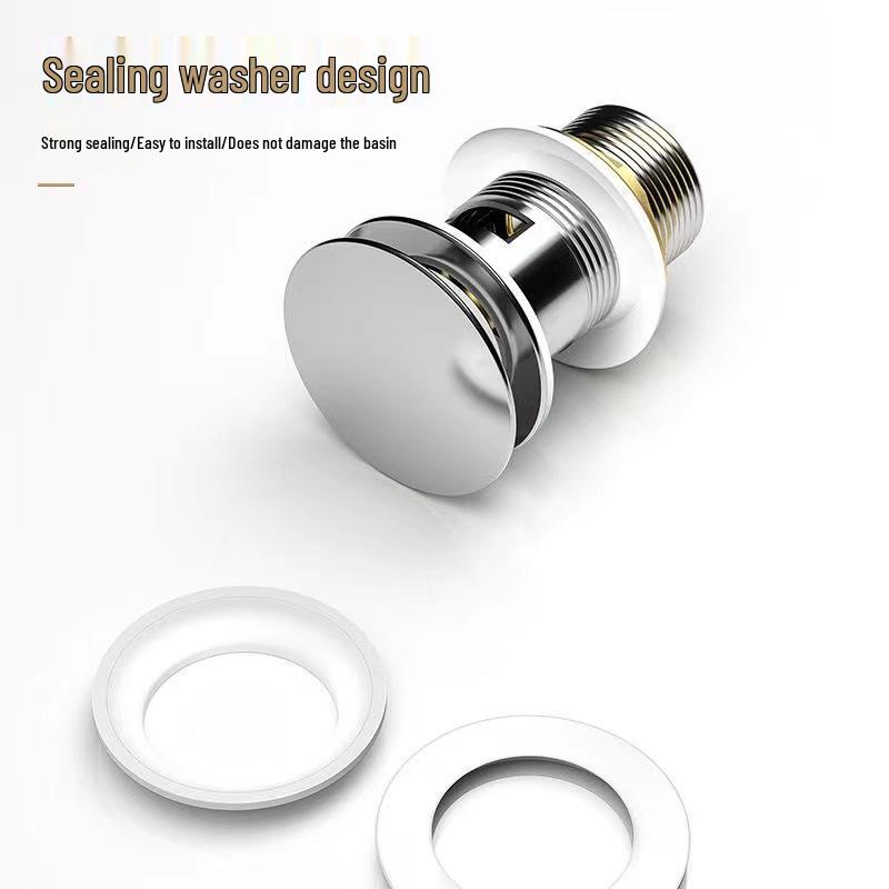 Copper Pop-Up Bathroom Washbasin Drainer with Anti-Odor Feature