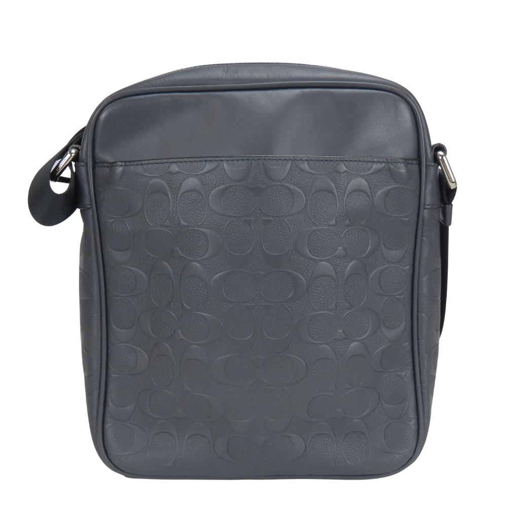 Used COACH Shoulder Bag Signature F11741 Leather Midnight Navy Black