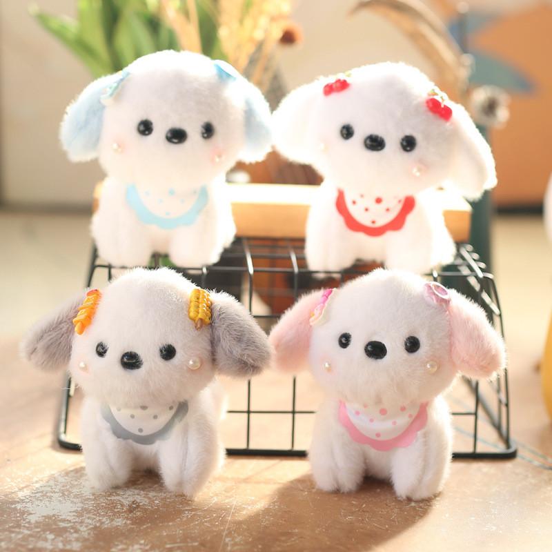 Small Soft Dog Plush Keychain Cute Cartoon Bag Accessory Children Doll Gift