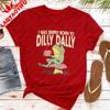 Born To Dilly Dally TShirt Vintage Frog Tshirt Funny Retro Graphic Tee Funny Womens Aesthetic Shirt Daily Life Casual Tops