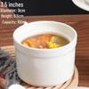 Chixing Pure White Ceramic Steaming Bowl with Lid