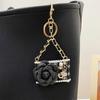 Fashion Flower Camellia Pendant Gifts Souvenirs Bag Charm