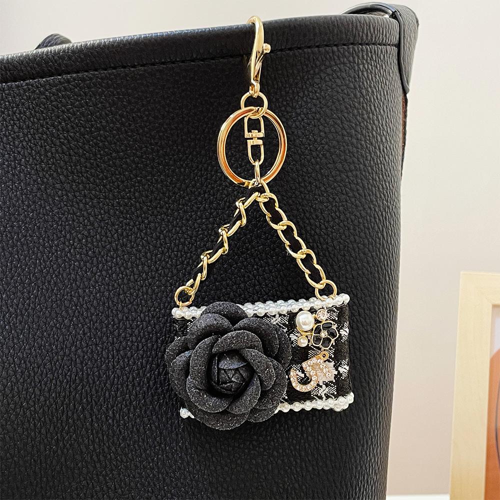 Fashion Flower Camellia Pendant Gifts Souvenirs Bag Charm