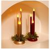Christmas Candle Ornament: Desktop Decoration Holder with Night Light