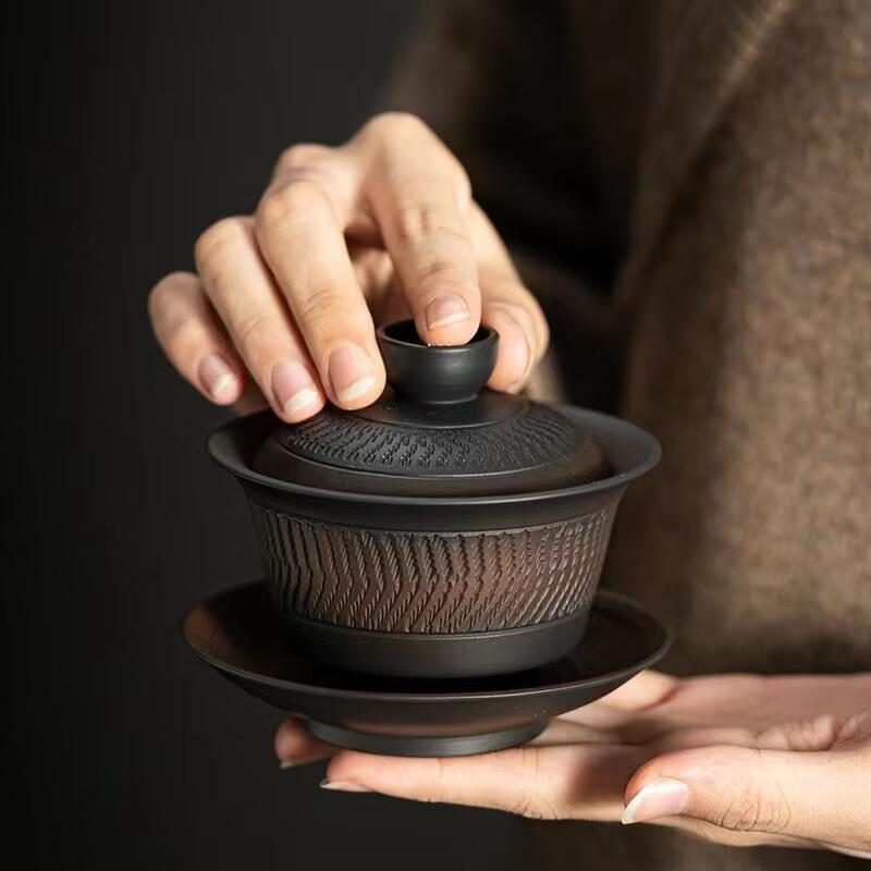HaoKu High-End Purple Clay Gaiwan Teapot & Tea Set