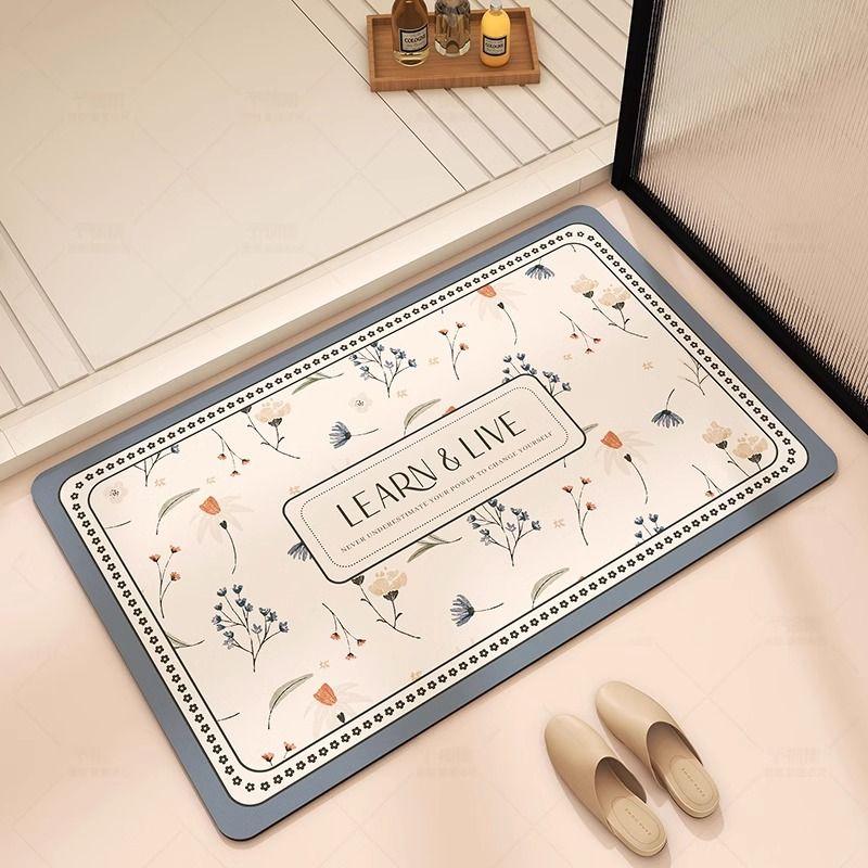 

Диатомовая грязь водопоглощающий и противоскользящий коврик для ног американский стиль дверь ванной комнаты противопадение быстросохнущий 40X60cm 15.7X23.6in