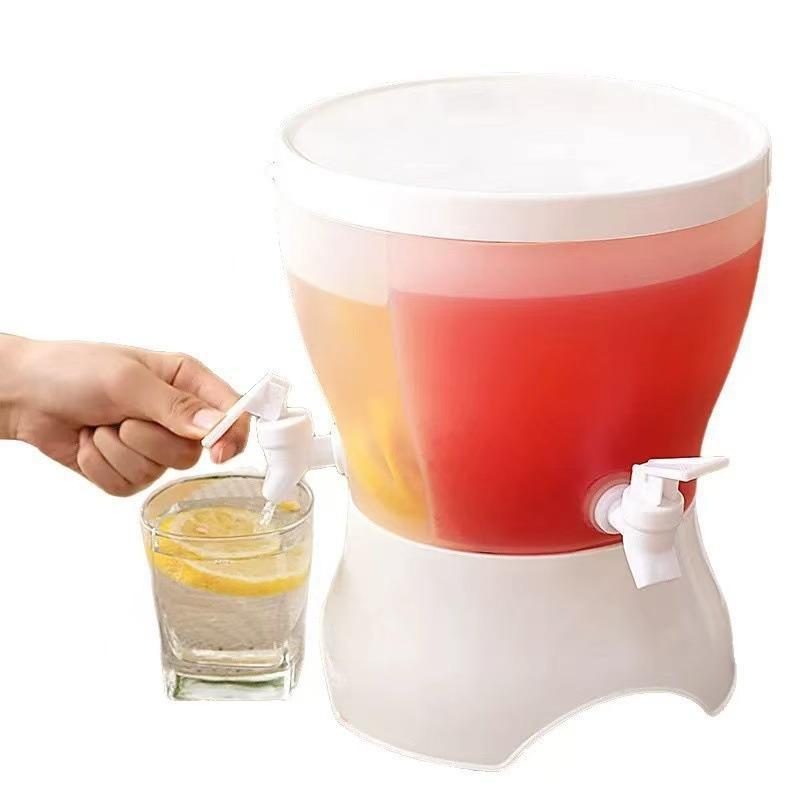 Large Capacity Beverage Dispenser With 3 Spigots Clear Body For Home Parties Outdoor Picnics Daily Use