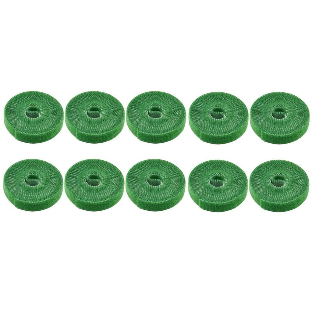 Plant Support 10 Rolls Green Garden Plant Ties Nylon Plant Bandage Garden Hook Loop Cane Wrap Support Garden Accessories