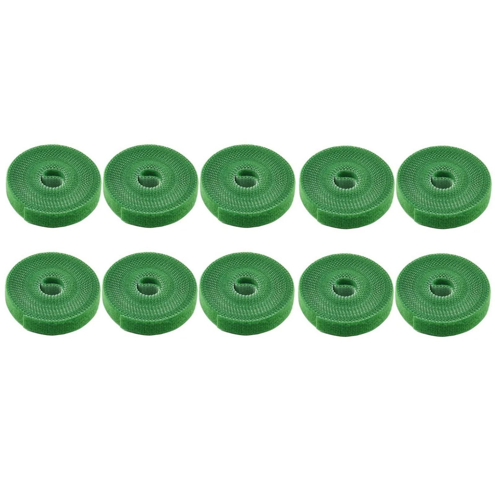 

Поддержка растений 10 рулонов Зеленые садовые обвязки для растений Нейлоновая повязка для растений Садовая петля для крючков Поддержка тростника Аксессуары для сада