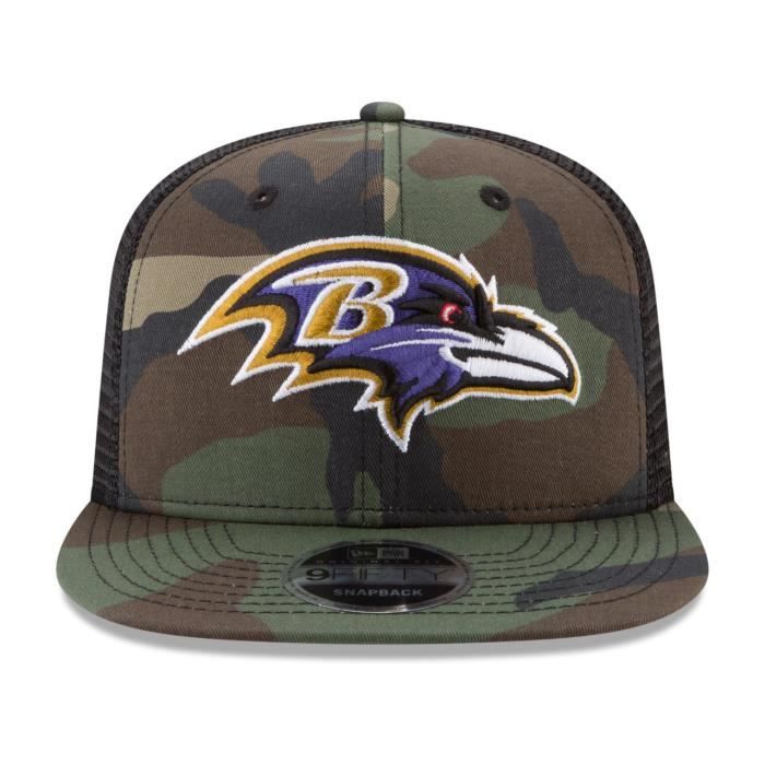 New Era 9Fifty Mesh Snapback Cap Baltimore Ravens wood camo