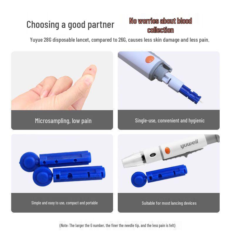 Yuyue Low Pain Blood Lancet: Disposable Needle for Cupping, Acupoint Puncture, Bloodletting, and Blood Glucose Testing