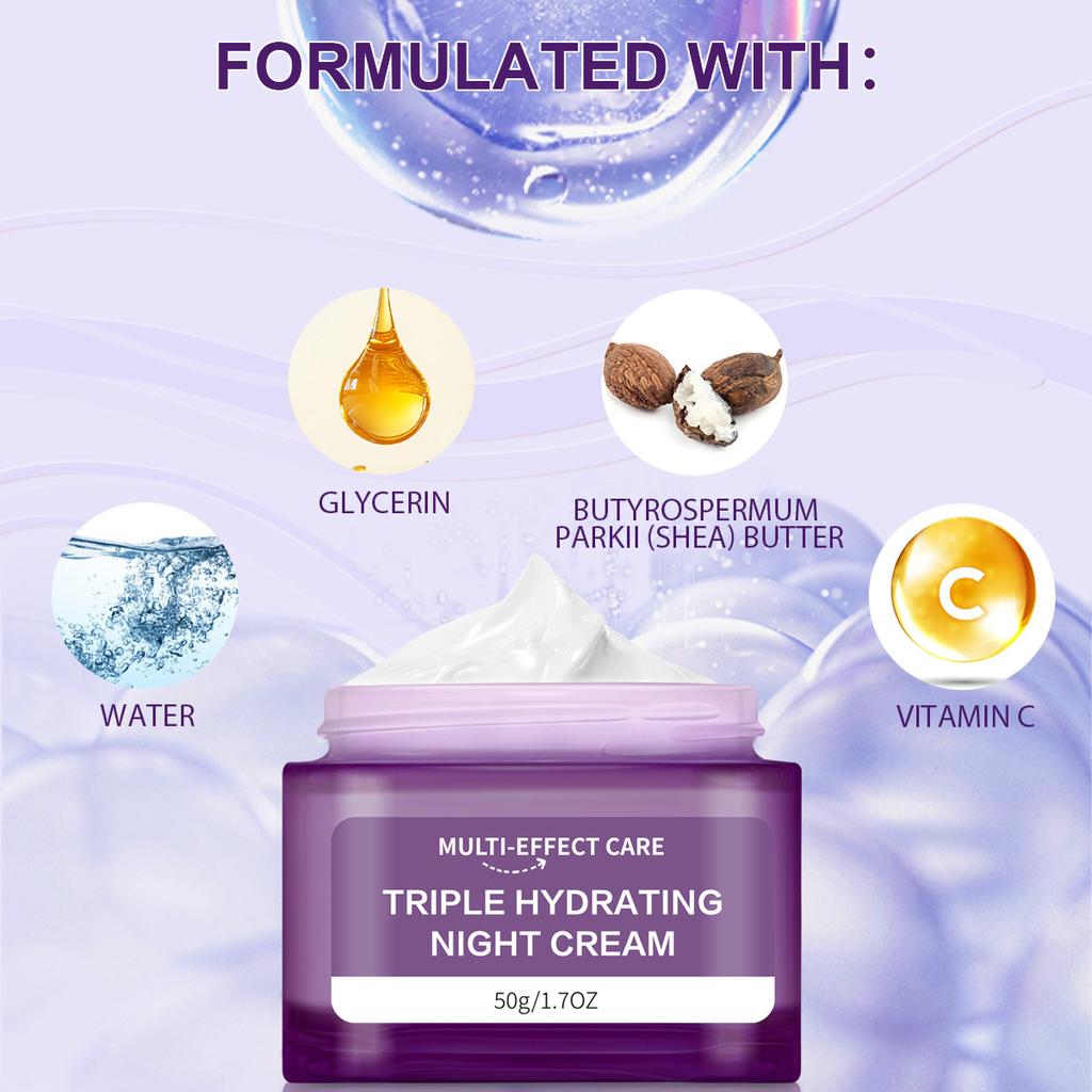 Triple Hydrating Night Cream 50g – Deep Moisture & Skin Repair