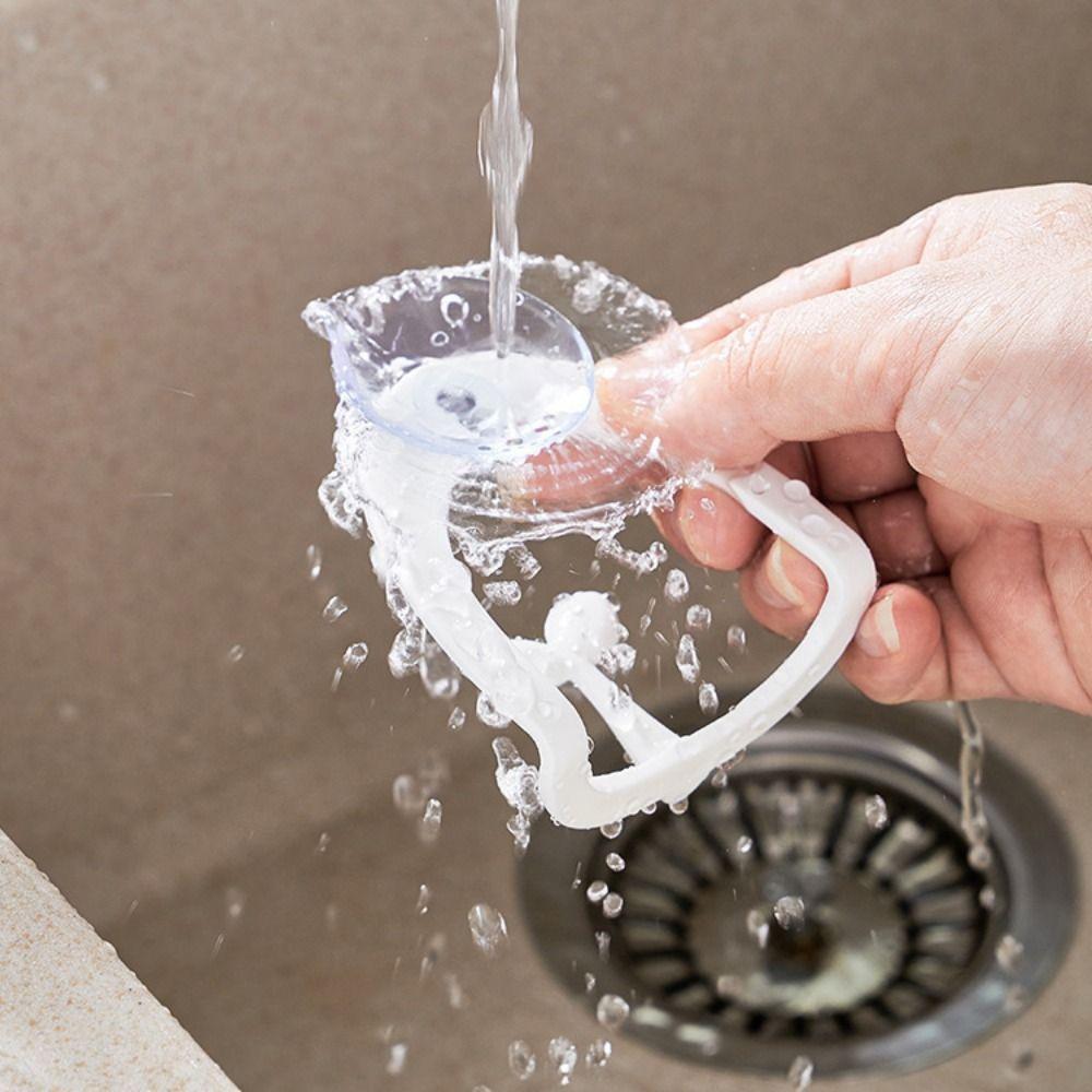 Cup Household Wall Mounted Cleaning Pad Rack Water Drain Rack Dish Cloth Rack Sponge Drying Holder