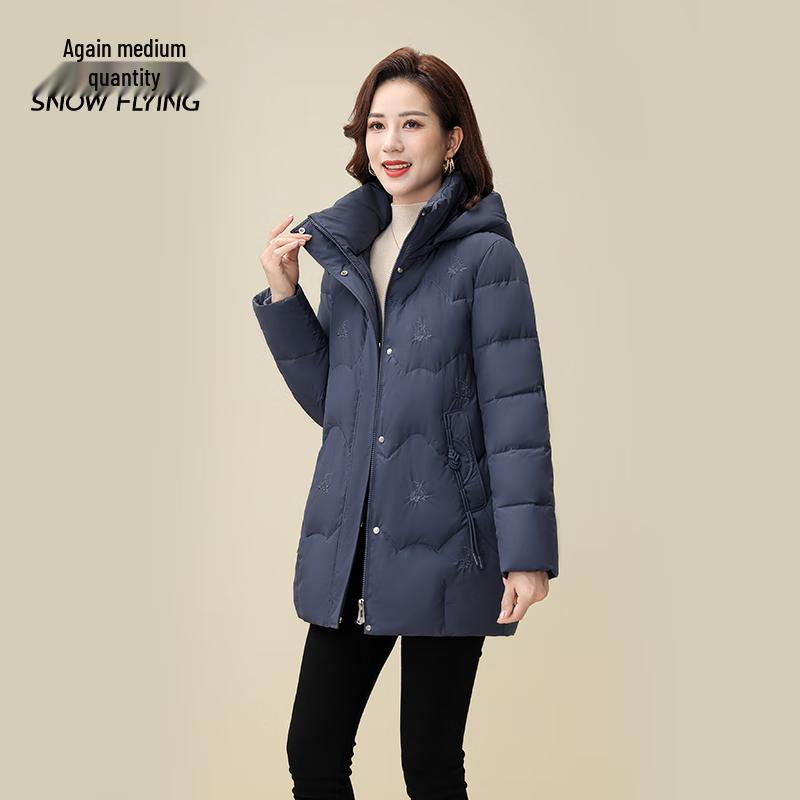 SNOWFLYING Men's Hooded Loose Fit Down Jacket