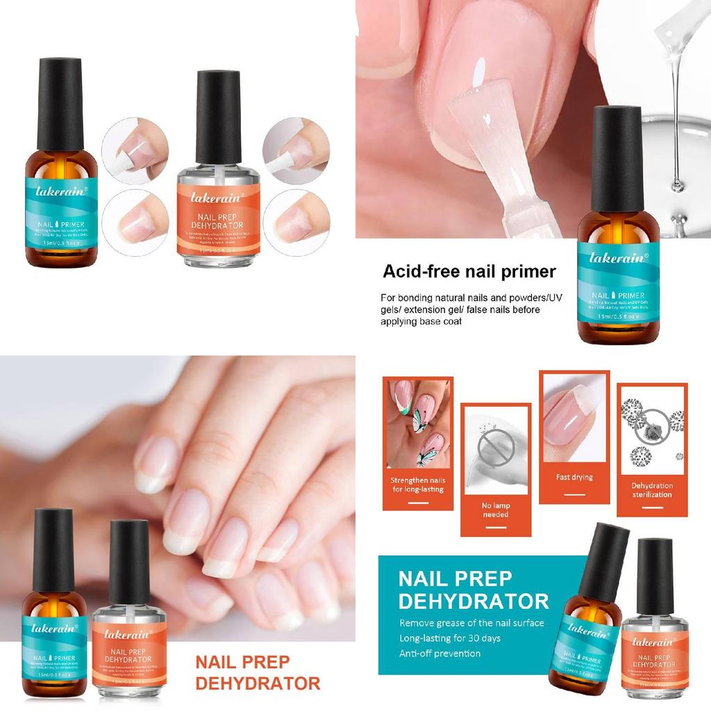 Nagel Primer Set Met Balancerende Oplossing En Lijm Voor Professionele Manicure Verzorging
