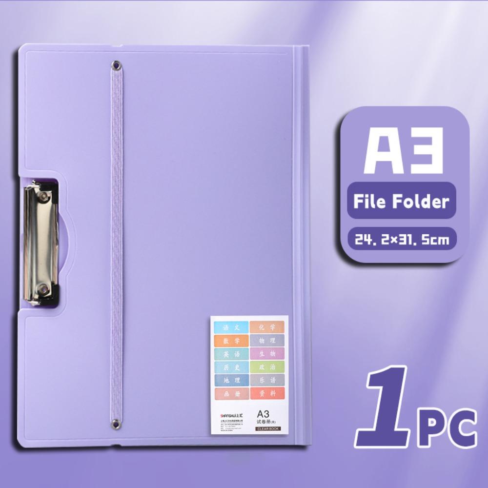 Multifunctional Strap Design A3 File Folder Multifunction Clipboard Writing Pad School Office