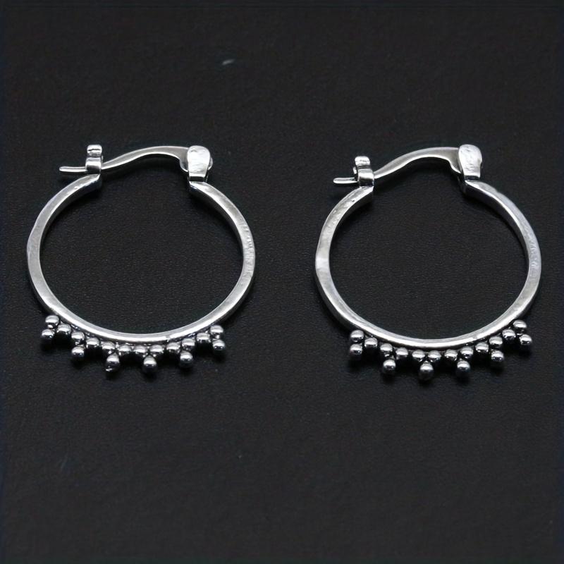 1 Pair of Fashionable and Simple Round Hoop Earrings, Perfect Gift for Women's Birthdays/Christmas/New Year/Valentine's Day