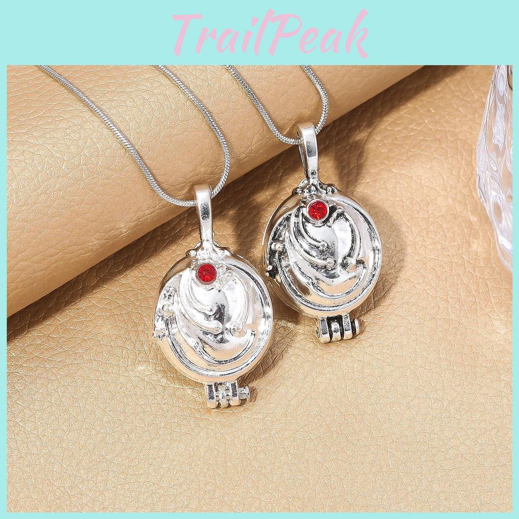 The Vampire Diaries Red Rhinestone Decoration Openable Alloy Necklace For Cosplay And Gift