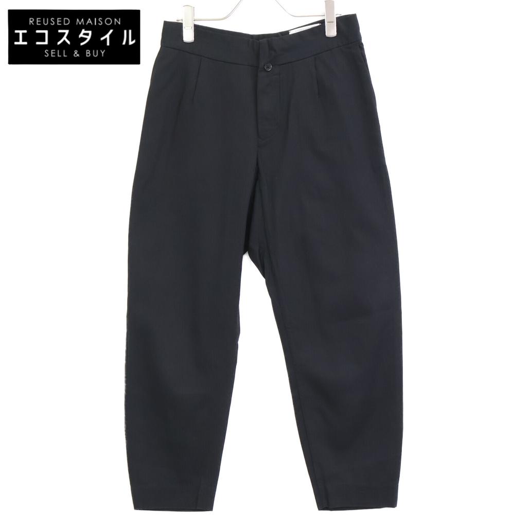 YAECA 97663 Black Silk-blend Cotton Pants Bottoms M blackUsed